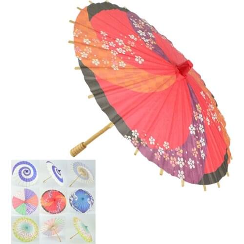 Japanese Style Paper Umbrella Mini Decorative Umbrella Dancing Prop Wedding Party Decor (Random Color)