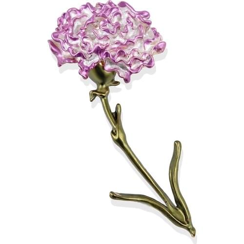 Pink New Rural Style Korean Version Joker Temperament Alloy Drop Oil Simulation Flower Brooch Spot Pin Free Shipping
