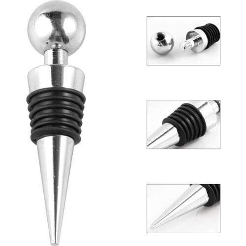Elegant Round Shaped Red Wine Champagne Wine Bottle Stopper Valentines Wedding Gifts Reusable Stopper