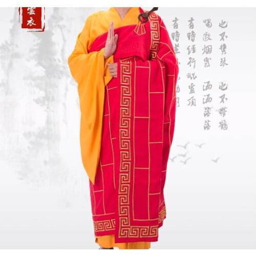 Buddhist monk robes Cassock Chinese monk robe Zen Abbot Embroidery Meditation