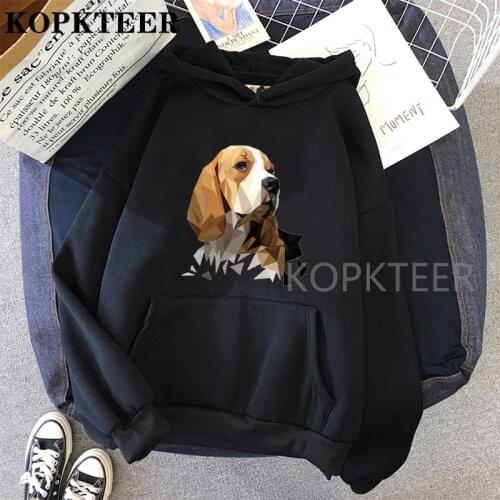Fashion Harajuku Autumn Hoodies Women Men Beagle Cartoon Printed Loose Korean Hooded Sweatshirt Streetwear Long Sleeve Pullovers