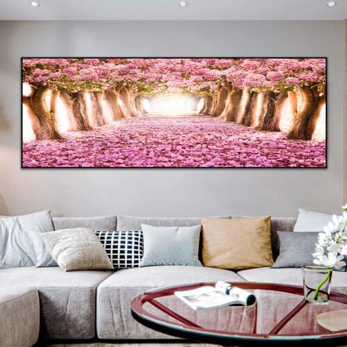 Cherry Blossoms Flowers Canvas Paintings Nordic Landscape Posters And Prints Wall Art Pictures for Living Room Home Decoration