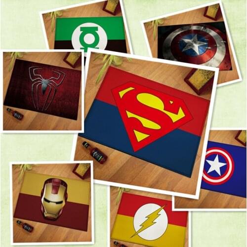 Super Hero Logo Mat Print Modern Home Doormat Kitchen Carpet Indoor Outdoor Welcome Bathroom Anti Slip Floor Mats 60CM 80CM
