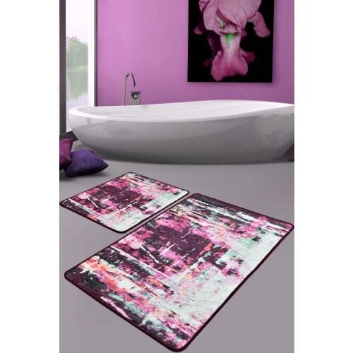 Fantastic Bathroom Area Rugs Non-slip Sole Carpet 2 pcs/set Bath Mat Set Toilet Rugs Flannel Anti Slip Shower Carpet