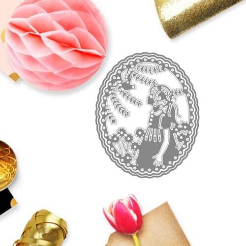 Girl in Frame Girls Metal Cutting Dies Stencil Scrapbooking Photo Album Card Paper Embossing Craft DIY Dies Cut