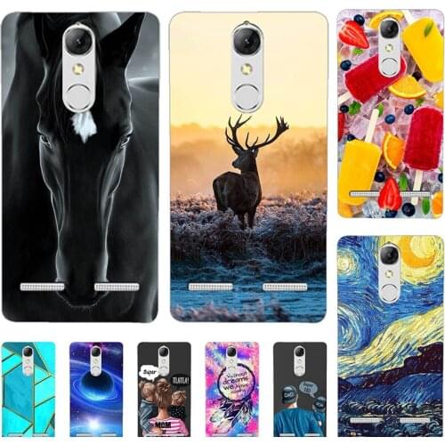 Fashion Bumper Cute Case For Lenovo K6 K 6 K33a48 K33b36 5.0" K6 Power Case Soft Silicone Cat Horse Flower Cover Back Shell