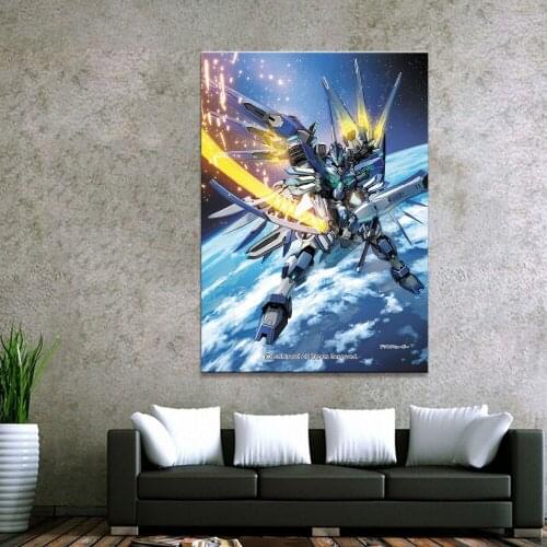 Wall Art Painting Pictures Canvas Printed Anime Modular Poster 5 Panel Gundam Home Decor For Living Room Modern Cuadros Artwork