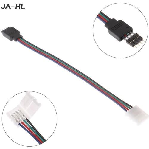 New 15cm 5050 RGB 4 Pin LED Strip Light Connectors Strip To Power Adaptor 4 Conductor 10mm Wide Connector