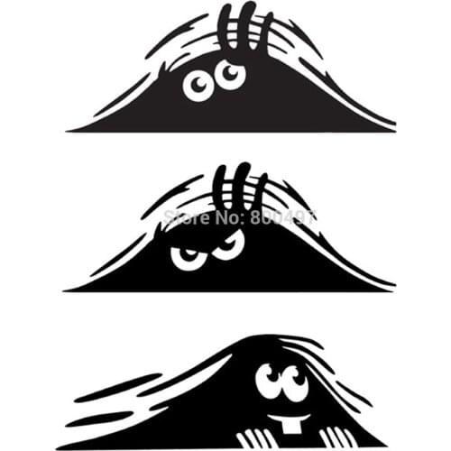 Newest Car Styling Dune Sand Monster Peeping Peering Car Sticker Decal for Toyota Peugeot Fiesta Opel Chevrolet VW Kia Ford Lada