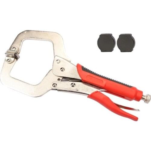 New 11 inch C Clamp Pliers with Plastic sheath Vise Grip Easy Quick Release For Woodwork Construction / Locking Welding