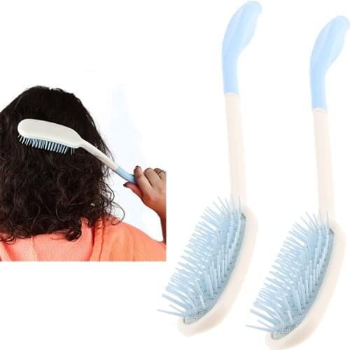 2Pcs 14.2" Long Reach Hair Comb Hairbrush for Elderly Arthritis Hand-Disabled