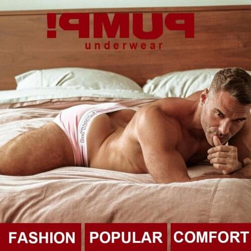 Brand Underwear Men Brief Shorts Mens Briefs Ropa Interior Hombre Low Waist Breathable U Convex Print Size M-2XL