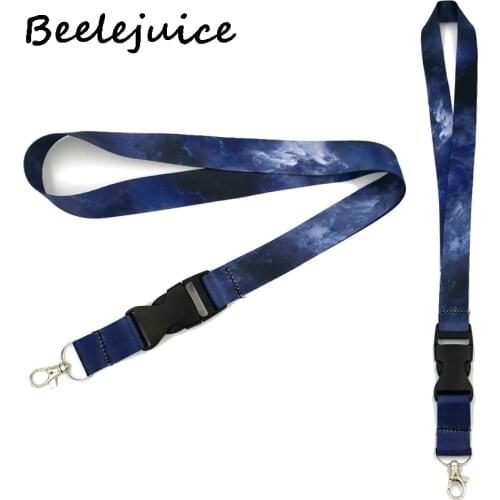 Nebula Starry Sky Keychain Lanyards Id Badge Holder ID Card Pass Gym Mobile Phone Badge Holder Key Strap Webbings Ribbons Gifts