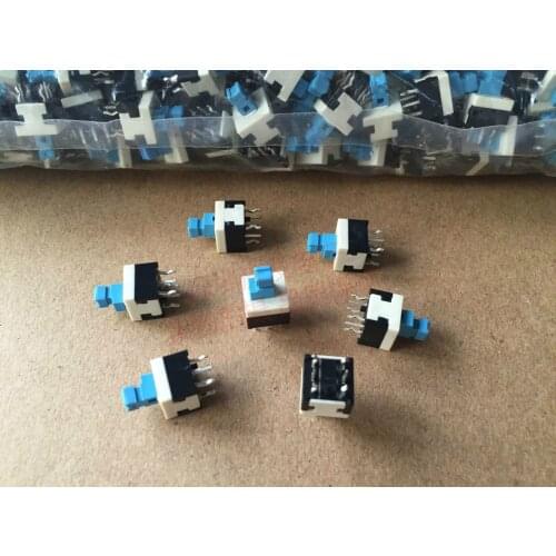 [VK] Import Korea 8.5*8.5*13 8.5*8.5*13mm square self locking switch button Lock key switch power double row 6 feet