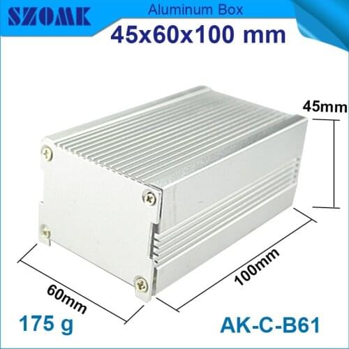 1piece aluminum enclosures 45x60x100 mm top selling silvery juction box for electronic