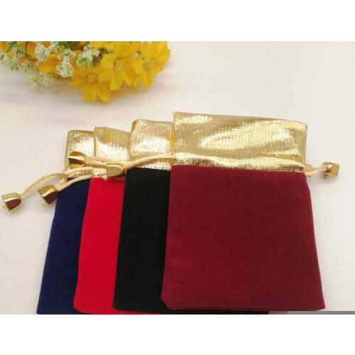 100pcs Multi Size Jewelry Bag Velvet Jewelry Display Packing Bag Velvet Pouch Bag Drawstring Bags Jewelry for Women Wedding Bags