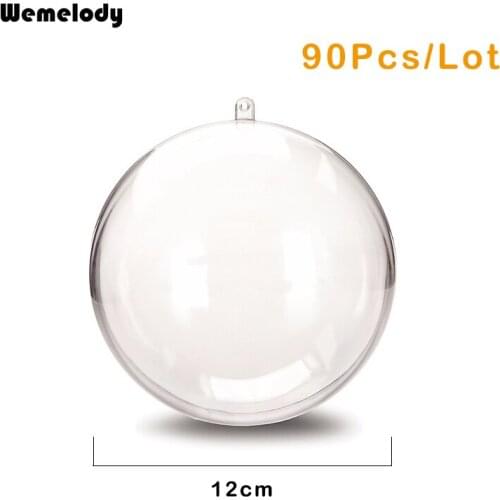 120mm XMAS Plastic Transparent Plastic for Christmas Decorations Festive Party Wedding Birthday party Decoration Wedding Supply