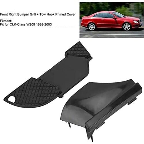 2088850223 Front Bumper Grill Tow Hook Primed Cover for Benz CLK Class W208 1998 1999 2000 2001 2002 2003