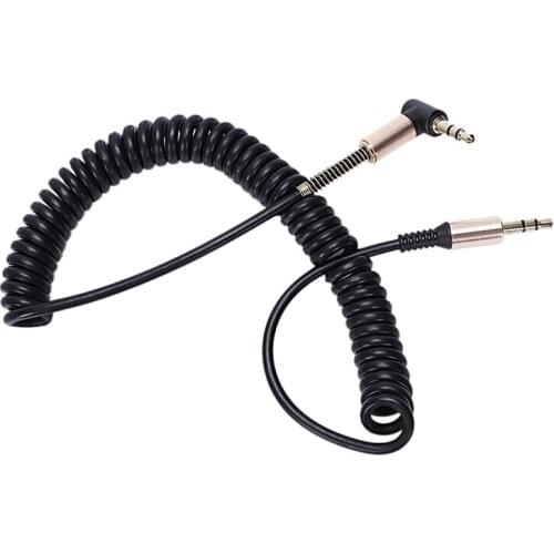3.5mm Audio Aux Cable Jack 3.5 Jack Gold plated 90 degree Angle Audio Cable 3.5mm Male to Male for Car for iphone Black
