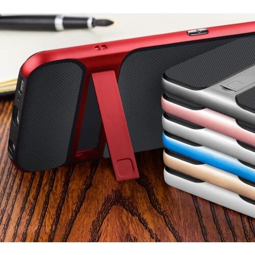 3D Kickstand Phone Cover Case for Samsung Galaxy S7 G9300 G930F Silicone Cover 5.1" Hybrid TPU 360 Protection Fundas Capas Coque