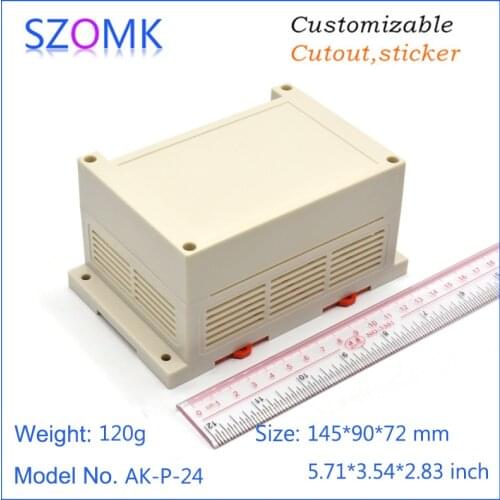 4 pcs, 145*80*72mm electronics plastic box PLC instrument enclosure junction housing szomk plastic case for electric project