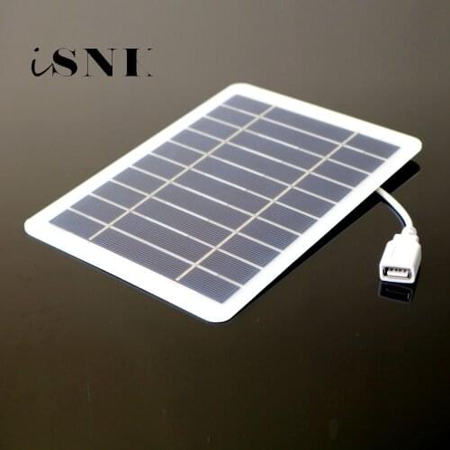 5V 4W 800mA Output MicroUSB Outdoor Battery Charger USB Female Port Solar Cell 4Watt Charge Regulators Solar Panel 3.7V 18650