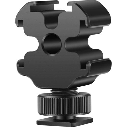 Neewer Camera Cold Shoe Mount Adapter, Triple Cold Shoe Bracket Shoe Mounts For Nikon Canon Compact Cameras/Video Light/Monitor