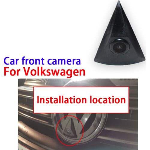 Car Front View full HD +high quality Camera For VW Waterproof Camera For Volkswagen Logo Embedded Camera For GOLF Universal