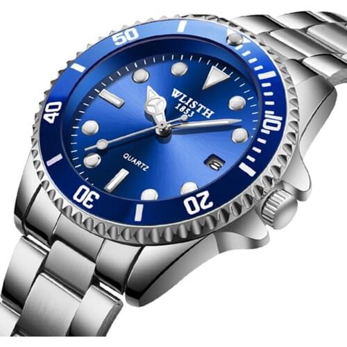 WLISTH Top Brand Luxury Watch Men Quartz Watches 30ATM Waterproof Date Clock Sport Watches Relogio Masculino Free shipping