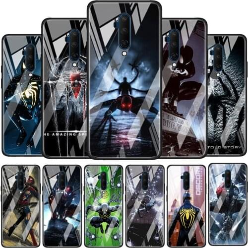 Spiderman Vs Octopus Tempered Glass Cover For OnePlus 9 R 8T 8 Nord Z 7 7T Pro 5G Silicone Phone Case Coque Shell