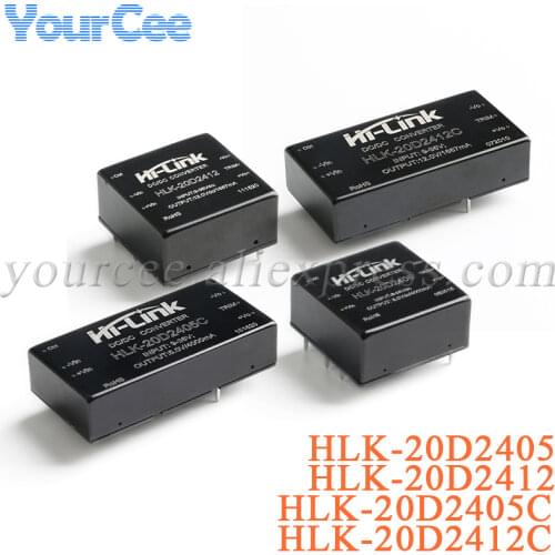 DC-DC Isolated Non-regulated DC DC Power Supply Module 24V to 5V 12V 20W 30W DC to DC HLK-20D2412 20D2405 20D2405C 30D2405C
