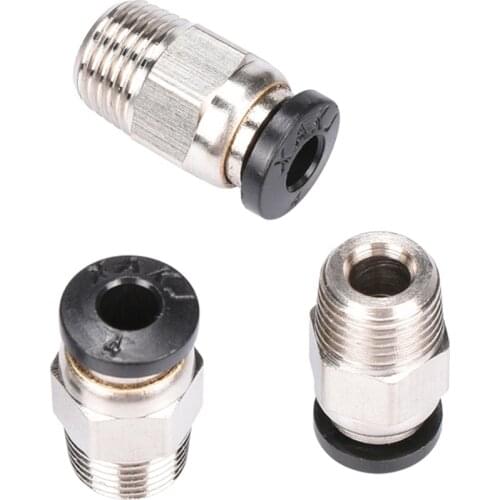 3D Printer Parts V6 Pneumatic Quick Connector Fitting PC4 01 M10 For 1.75mm PTFE Tube Bowden Extruder RepRap Hotend J-head