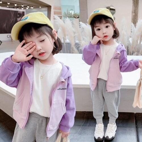 Girls Babys Coat Jacket Outwear 2021 Splicing Winter Autumn Overcoat Top Zipper Cardigan Childrens Clothing