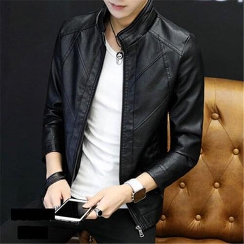 Fipyjip Men's Faux Leather Jackets