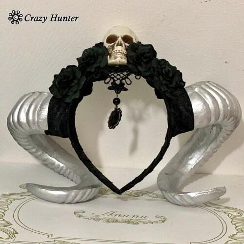 Steampunk Horn Headband Cosplay Photo Props Costume Horns Headwear Girls Womens