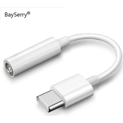 BaySerry Type C 3.5 Jack Earphone Cable USB C AUX Headphones Adapter For Samsung S21 S20 Note 20 10 Plus For Xiaomi Mi 11 Mi 10