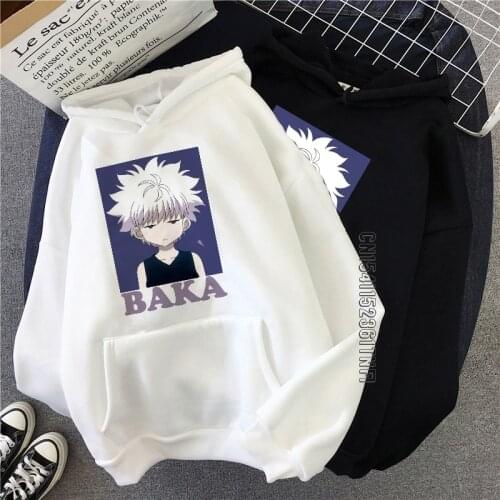 Killua Zoldyck Bakan Hunter X Hunter Hoodies Printed Loose Women Hooded Sweatshirt Harajuku Japanese Anime Streetwear Hoodie
