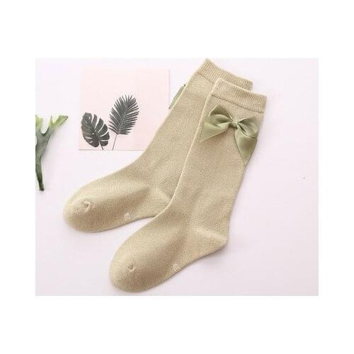 2019 Baby Stuff Baby Girl Socks Knee High Princess Socks for Girl Sweet Cute Long Tube Kids Candy Color Bows Leg Warmer 2-8T