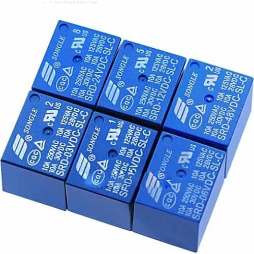 HOT NEW SRD-03VDC-SL-C SRD-05VDC-SL-C SRD-06VDC-SL-C SRD-09VDC-SL-C SRD-12VDC-SL-C SRD-24VDC-SL-C SRD-48VDC-SL-C relay 10A 5PIN