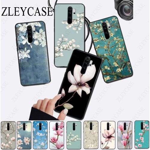 Magnolia Gardenia Flower Soft Phone Case for redmi note8pro note7 note5 note6pro 7 7A 8 8A Note8T note9s note9pro Mobile Cases