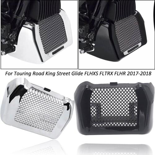 For Harley Touring Road King Street Glide FLHXS FLTRX FLHR 17-18 2017 2018 Motorcycle Engine Oil Cooler Cover Trim Mounting Kit