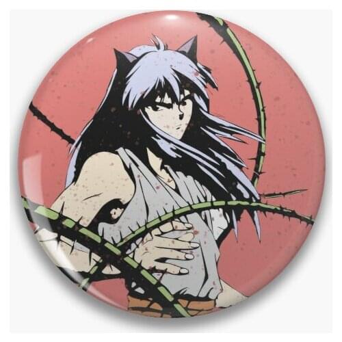 Yoko Kurama Soft Button Pin Hat Decor Cartoon Badge Women Cute Lover Brooch Creative Gift Collar Metal Clothes Fashion Funny