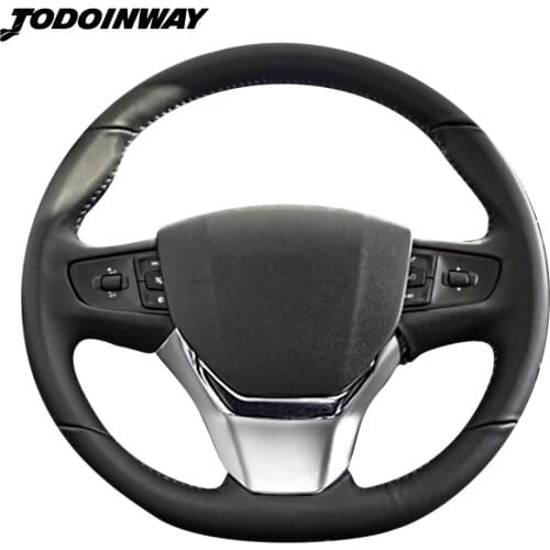 For Citroen C3 XR 2019 for Peugeot Steering Wheel Cover Button Trim Stickers Logo Emblem Badge Chrome Decoration Accessories