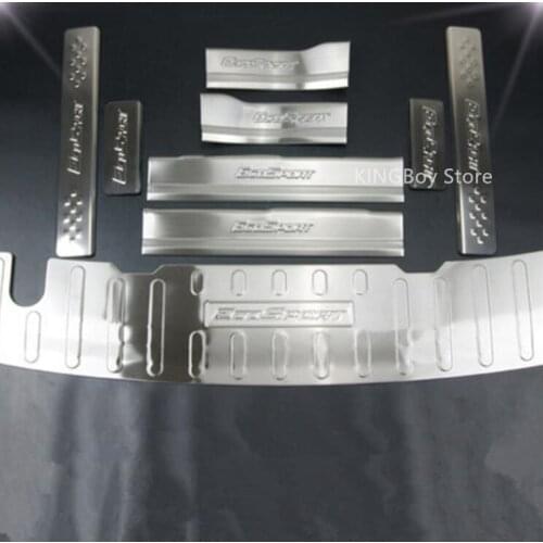 Scuff Plate/Door Sill Door Sill Rear Bumper Protector Sill Trunk Rear guard Tread Plate for Ford Ecosport 2018