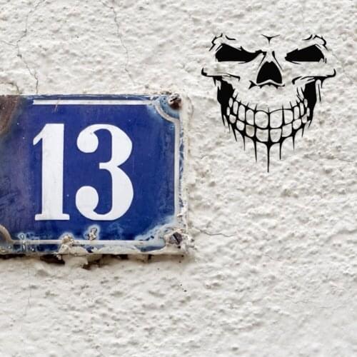 Halloween Atmosphere Sticker Scary Skull Sticker Horror For Walls Mirrors Doors Windows Car Wall Stickers Pumpkin Decor