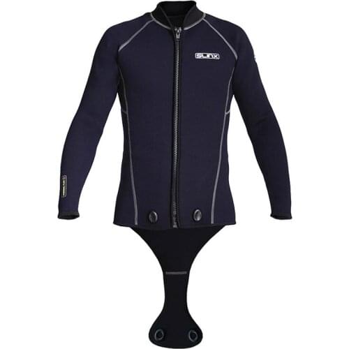 3MM neoprene diving jacket With crotch men Scuba wetsuit winter thermal diving jacket surfing snorkeling Spearfishing coat