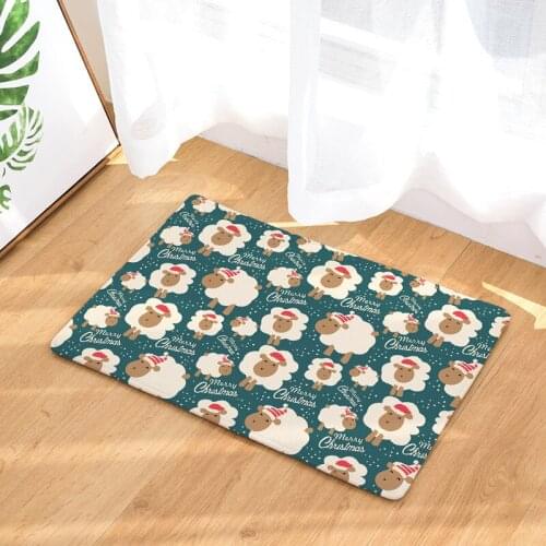 Sheep and Goat Series Non Slip Shower Mat Bathroom Carpet Bath Mat Rugs Home Decoration Floor Mat Kitchen Mat