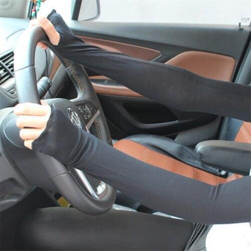 Fashion Summer Ultraviolet-Proof Half Finger Oversleeve Sunshade Sunscreen Beatiful Solid Glove Collocation CC7575