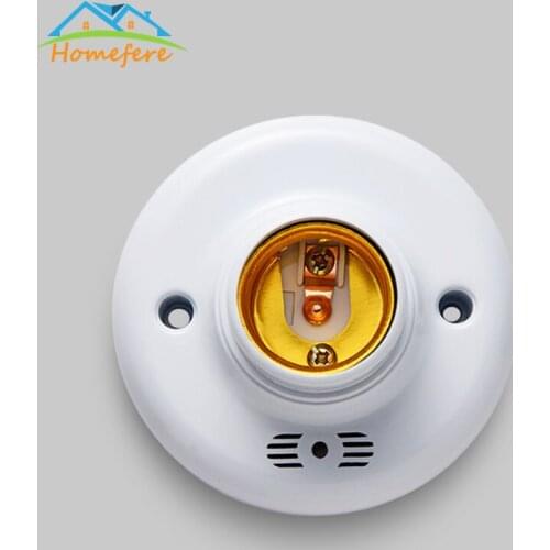 Plastic E27 Base with Hole for Wire Screw Light Bulb Lamp Socket Holder White Base Lamp Socket LED Light Bulb Holder