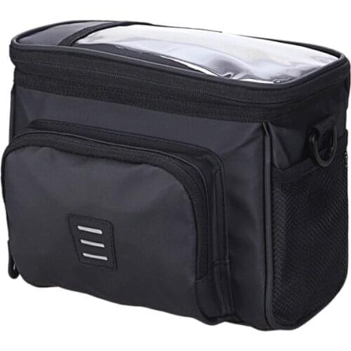 HOT Bike Handlebar Bag Front Frame Bag Bicycle Top Tube Bag Bicycle Front Rack Press able Phone Holder for Road MTB Bike